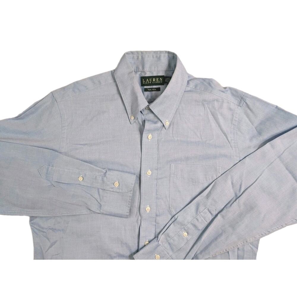 Lauren Ralph Lauren Men's Blue Classic Button Up Shirt In Size 15.5 34/35